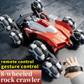 Eight-wheel children's gesture sensing remote control car, transforming stunt car, four-wheel drive spray racing car toy for boys and girls