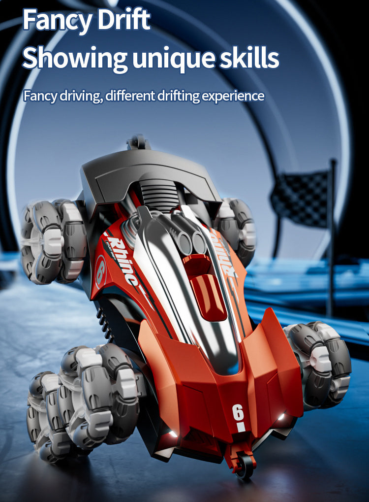 Eight-wheel children's gesture sensing remote control car, transforming stunt car, four-wheel drive spray racing car toy for boys and girls