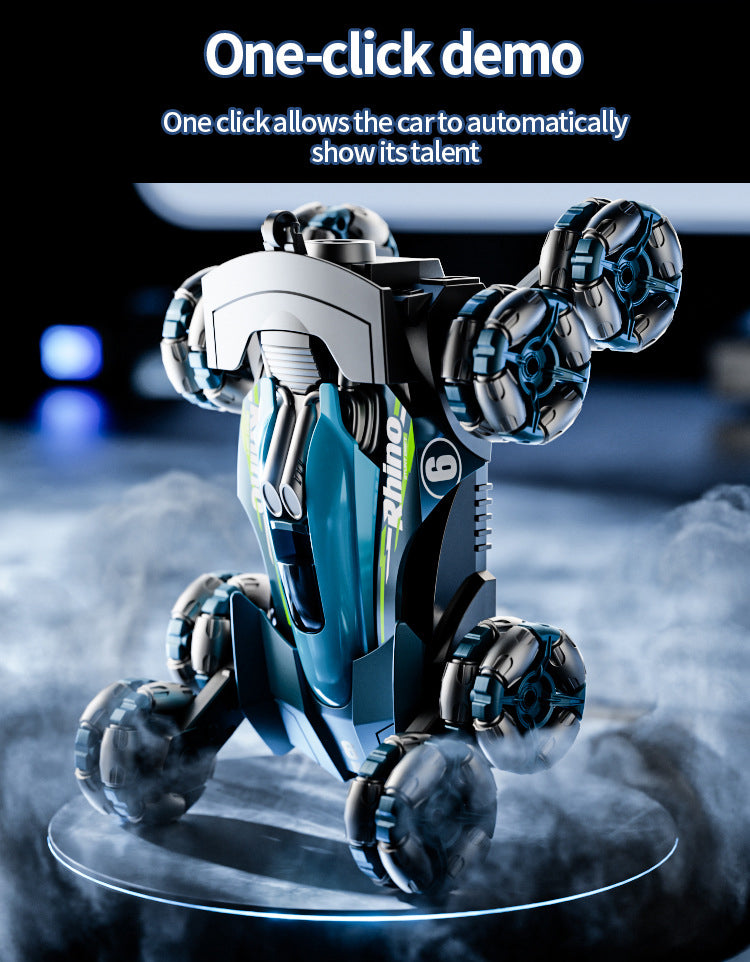 Eight-wheel children's gesture sensing remote control car, transforming stunt car, four-wheel drive spray racing car toy for boys and girls