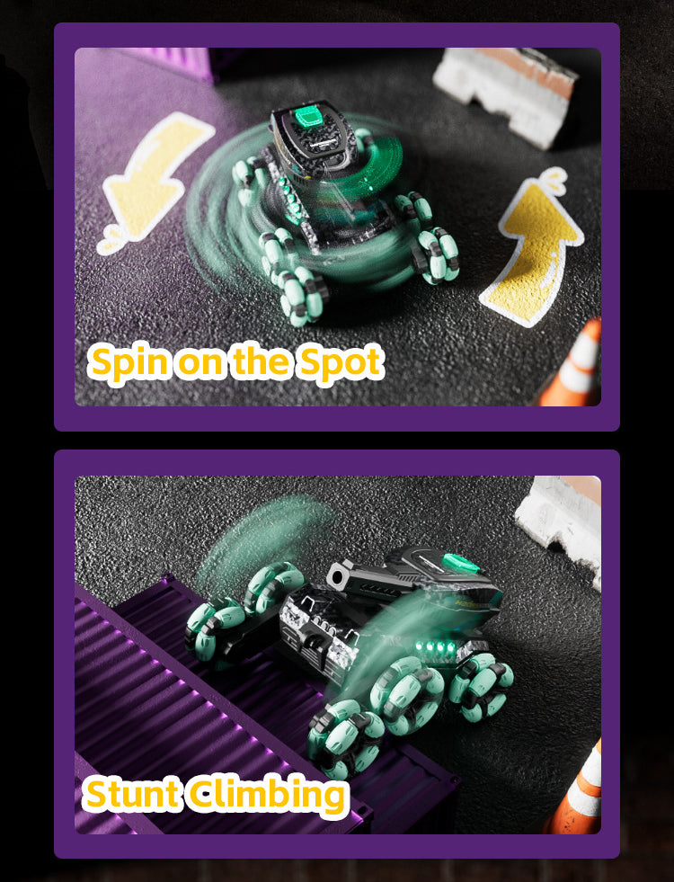 Eight Wheel Children's Gesture Sensing Remote Control Car Transformation Launch Water Bullet Racing Toy Boy and Girl