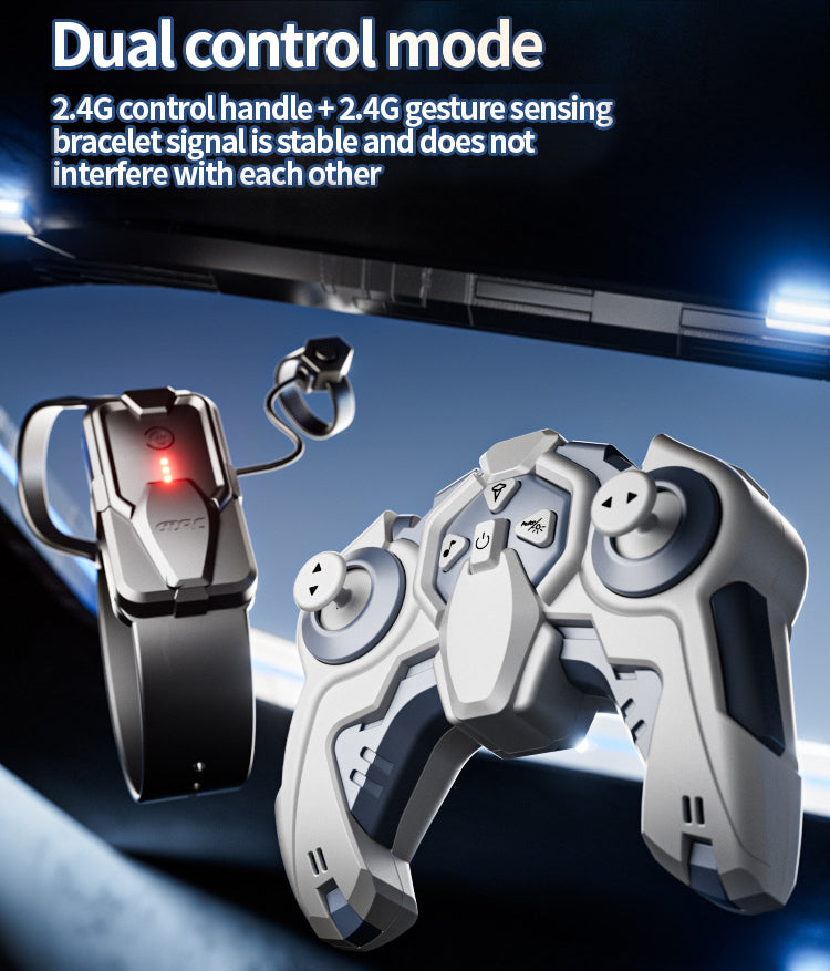 Eight-wheel children's gesture sensing remote control car, transforming stunt car, four-wheel drive spray racing car toy for boys and girls