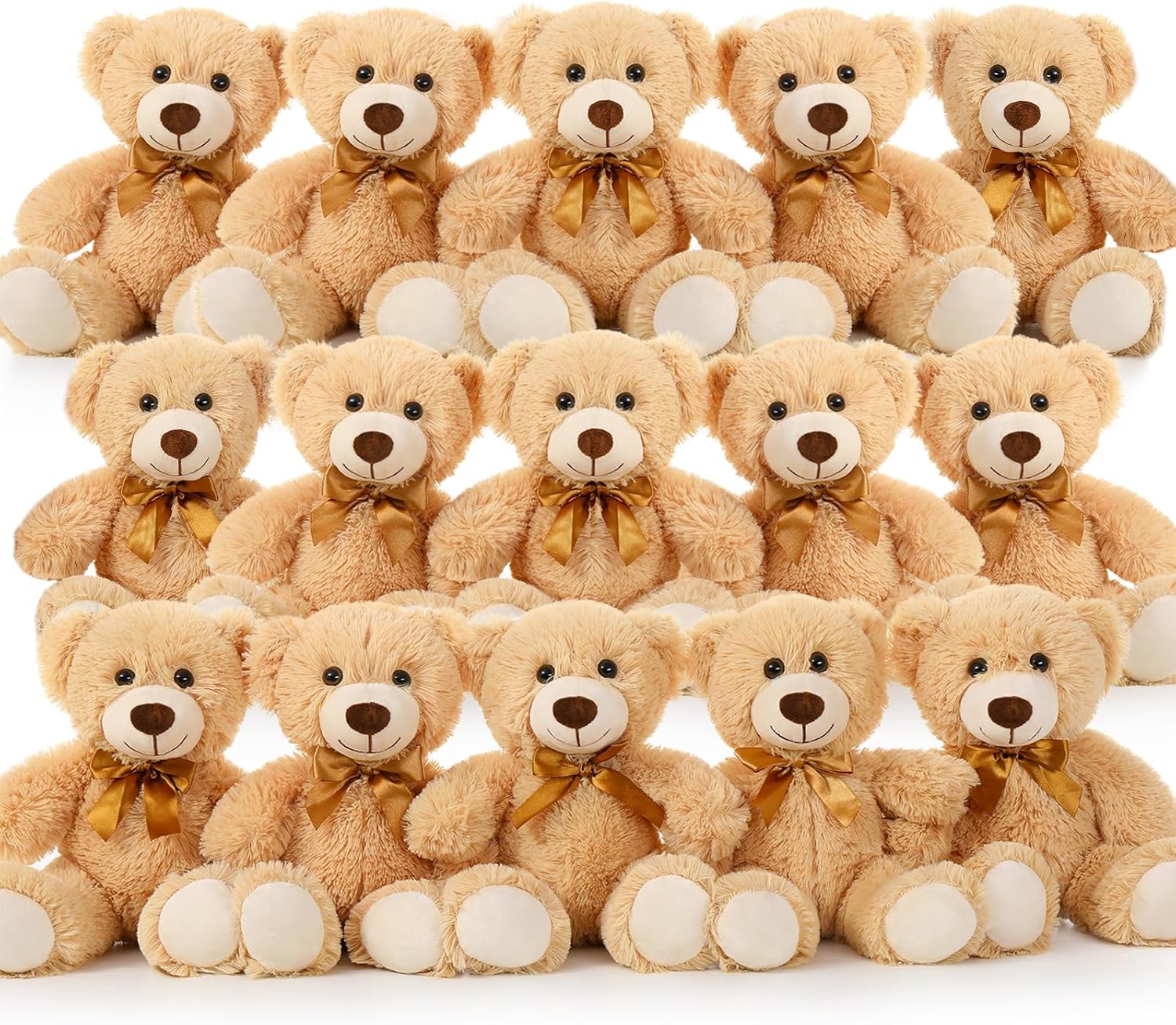 Bulk Teddy Bear Baby Shower, 20 Packs Small Teddy Bear Stuffed Animals in Bulk,13.5" Small Stuffed Bears Plush for Wedding,Birthday,Christmas, Party Decorations