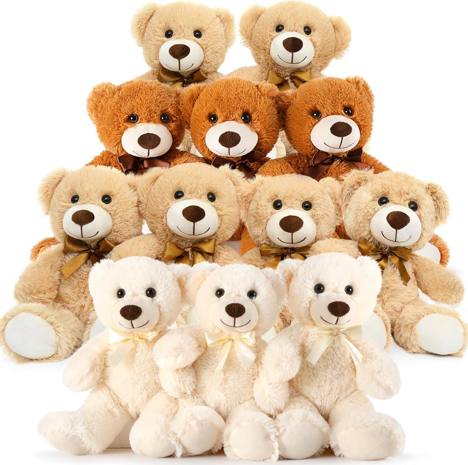 12 Packs Small plush toy  Stuffed Animals in Bulk,13.5" Small Stuffed Bears Plush for Wedding,Birthday,Christmas, Party Decorations