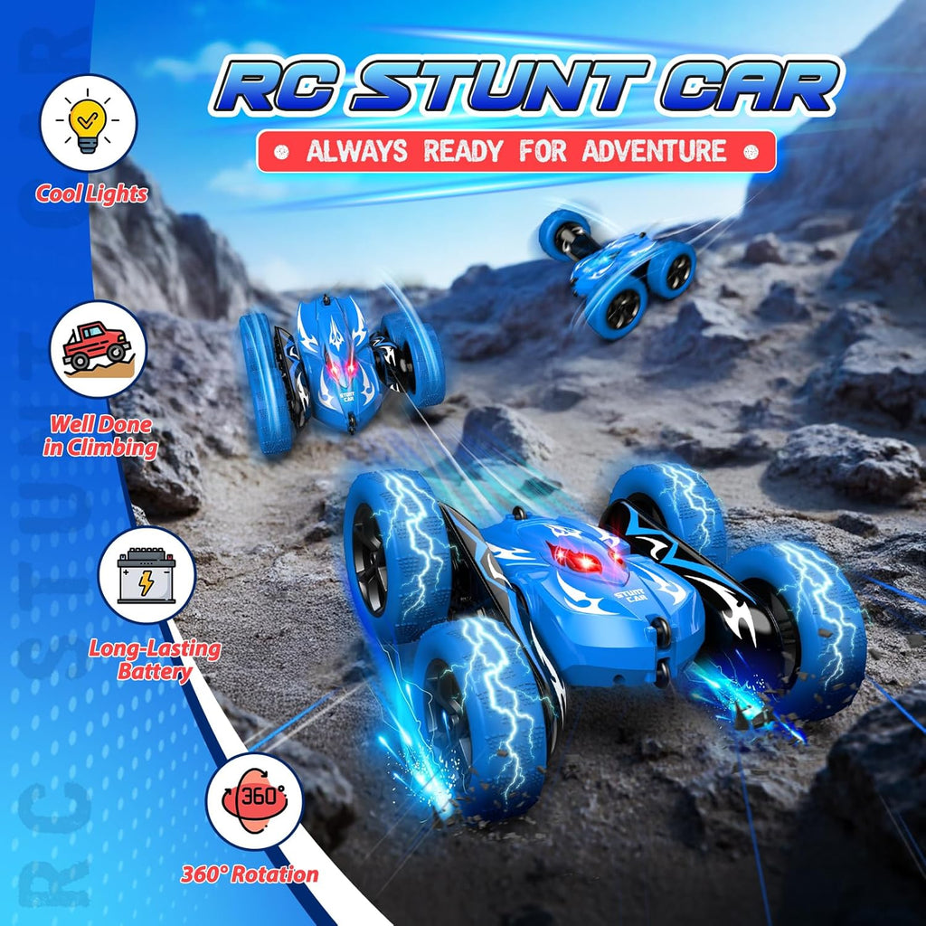 emote Control Car,RC Cars Boys Toys for 3 4 5 6 7 8 9 10 11 12 Year Old Boy Double Sided 360°Flip 4WD Rechargeable Drift RC Race Car Birthday Gifts Christmas Basket Stuffers for Kids Age 3-12