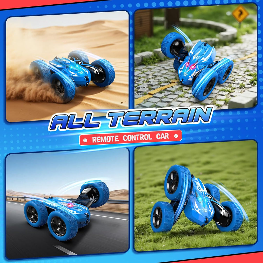 emote Control Car,RC Cars Boys Toys for 3 4 5 6 7 8 9 10 11 12 Year Old Boy Double Sided 360°Flip 4WD Rechargeable Drift RC Race Car Birthday Gifts Christmas Basket Stuffers for Kids Age 3-12