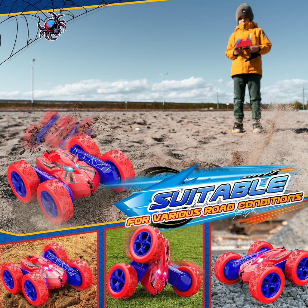 emote Control Car,RC Cars Boys Toys for 3 4 5 6 7 8 9 10 11 12 Year Old Boy Double Sided 360°Flip 4WD Rechargeable Drift RC Race Car Birthday Gifts Christmas Basket Stuffers for Kids Age 3-12