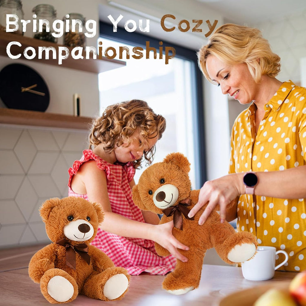 Bulk Teddy Bear Baby Shower, 10 Packs Small Teddy Bear Stuffed Animals in Bulk,13.5" Small Stuffed Bears Plush for Wedding,Birthday,Christmas, Party Decorations