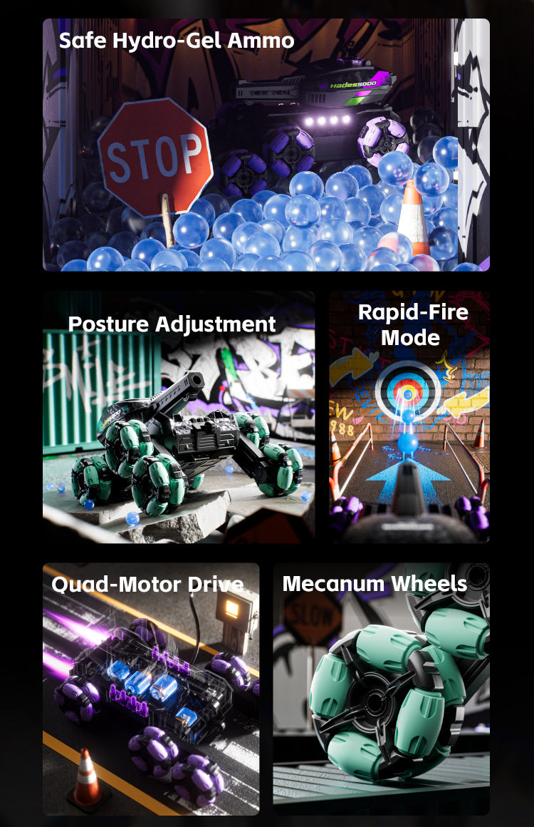 Eight Wheel Children's Gesture Sensing Remote Control Car Transformation Launch Water Bullet Racing Toy Boy and Girl